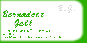 bernadett gall business card